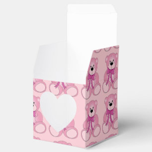 Ballotins Motif Coeur de l'ours rose mignon Ballotin de coeu
