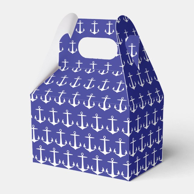 Ballotins Motif d'Ancre marine blanc et bleu personnalisé (Verso)