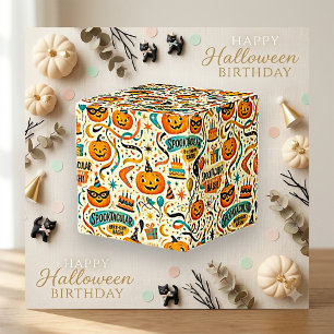 Ballotins Motif d'anniversaire de citrouille d'Halloween vin