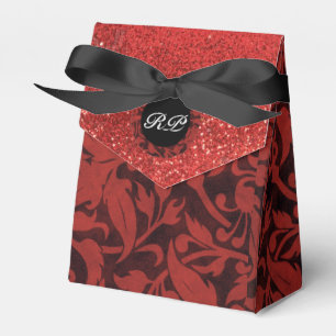 Ballotins Motif de Ballotin de monogramme rouge et noir Dama