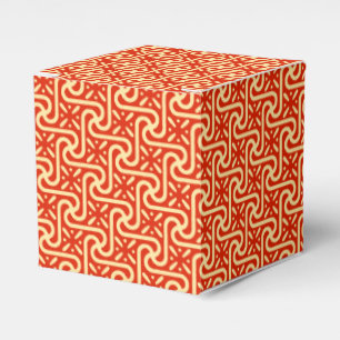 Ballotins Motif de carreaux égyptien, orange corail