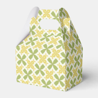 Ballotins Motif de carrelage géométrique floral jaune et ver