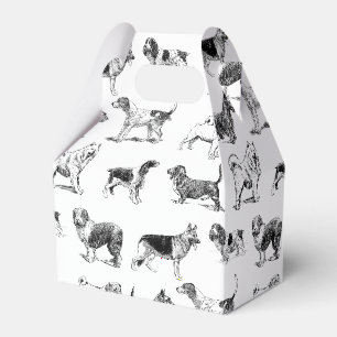 Ballotins Motif de chiens Vintages noirs et blancs