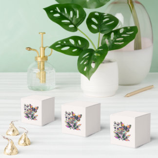 Ballotins Motif de fleurs de papillon vibrant
