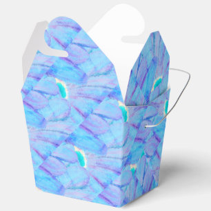 Ballotins Motif de pétale de fleur peint chic cerulean