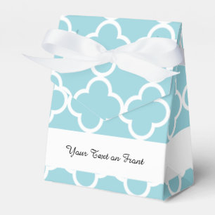 Ballotins Motif de Quatrefoil Bleu Marocain