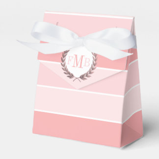 Ballotins Motif de rayures roses et de favoris de mariage av