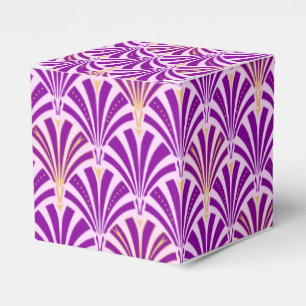Ballotins motif de ventilateur Art déco - violet et orchid