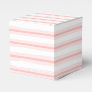Ballotins Motif élégant à bandes horizontales rose et blanc