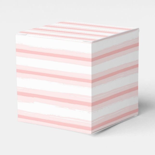 Ballotins Motif élégant à bandes horizontales rose et blanc (Verso)