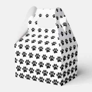 Ballotins Motif Empreinte de patte de chien noir et blanc pe