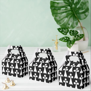 Ballotins Motif Ermine, Motif médiéval, Blanc sur Noir