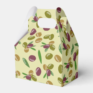 Ballotins Motif Feuille d'olive et d'olive rustique