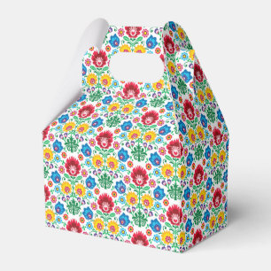 Ballotins Motif floral d'art populaire de coeur