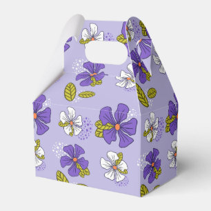 Ballotins Motif floral de printemps en violet 