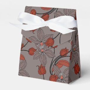 Ballotins Motif floral élégant rétro ethnique beige orange