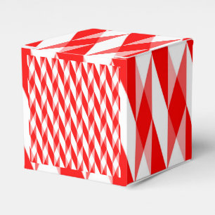 Ballotins Motif géométrique rouge et blanc