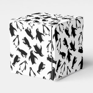 Ballotins Motif mignon de manchot noir et blanc sur fond bla