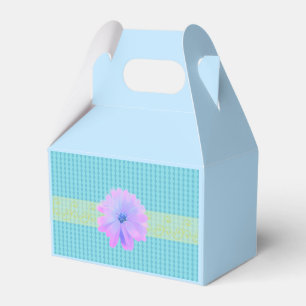 Ballotins Motif Mini Diamant Bleu avec Fleur