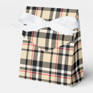 Ballotins Motif Tartan Plaid Carré noir beige rouge