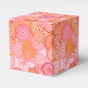 Ballotins Motif tourbillon fractal, corail et rose