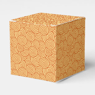 Ballotins motif tourbillon japonais - mandarin et orange cla