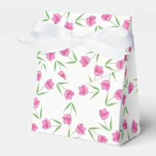 Ballotins Motif Tulipes d'aquarelle rose