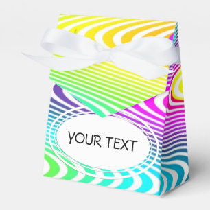 Ballotins Motif - vagues zigzag néon coloré + votre texte