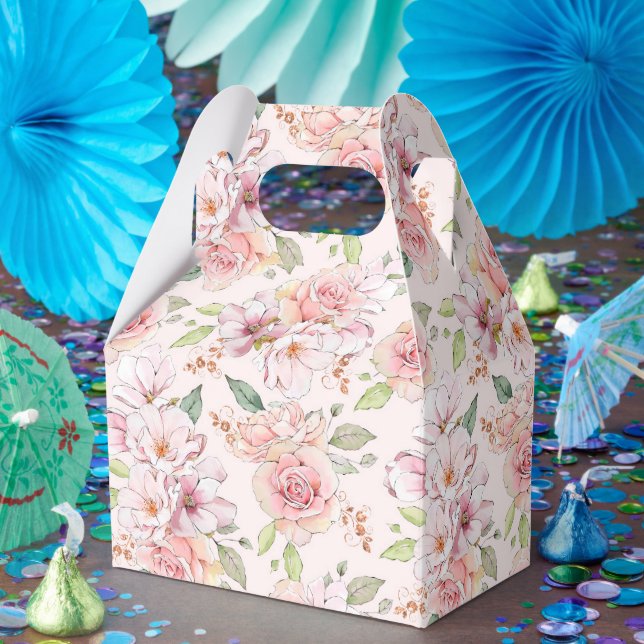 Ballotins motif vintage rose pastel (Fête)