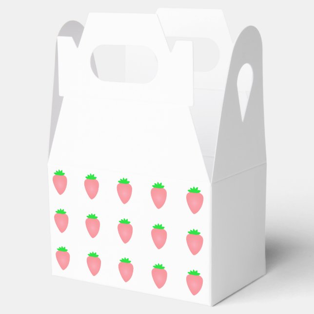 Ballotins Motifs de fraises roses Baby showers d'anniversair (Ouvert)