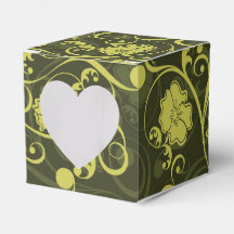 Nature noire et verte Illustré motif floral