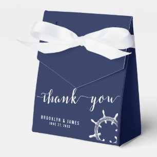 Ballotins Nautique Marine Blue Wedding Favor Boxes