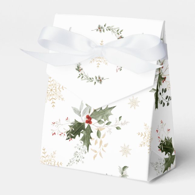 Ballotins Neige en amour Flocons de neige dorés Baby Shower (Verso)