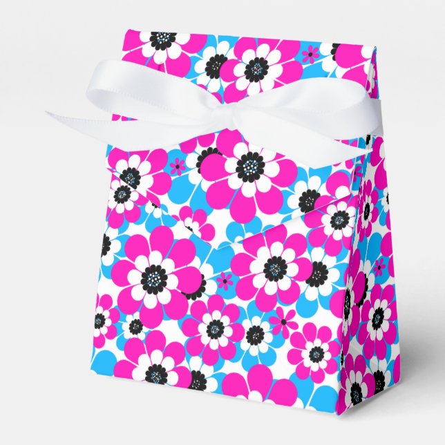 Ballotins néon floral clair motif crimson lumineux et bleu (Verso)