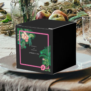 Ballotins Neon Pink Tropical Retro Botanical Mariage