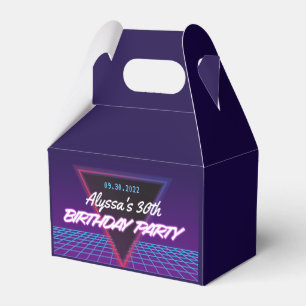 Ballotins Neon Retro 80s Theme Purple Rose Anniversaire