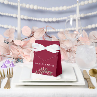 Ballotins NK Logo on Tent Favor Box With Floral Garland