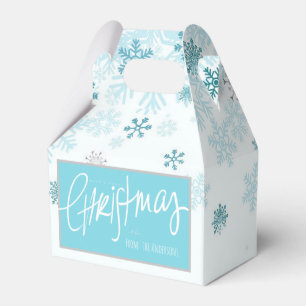 Ballotins Noël aux flocons de neige bleus
