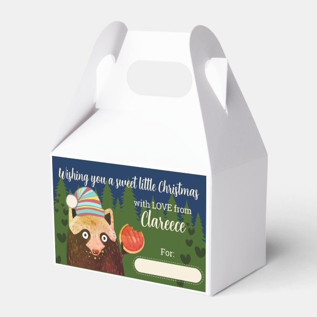 Ballotins Noël boîte de gâterie de biscuits personnalisés (Verso)