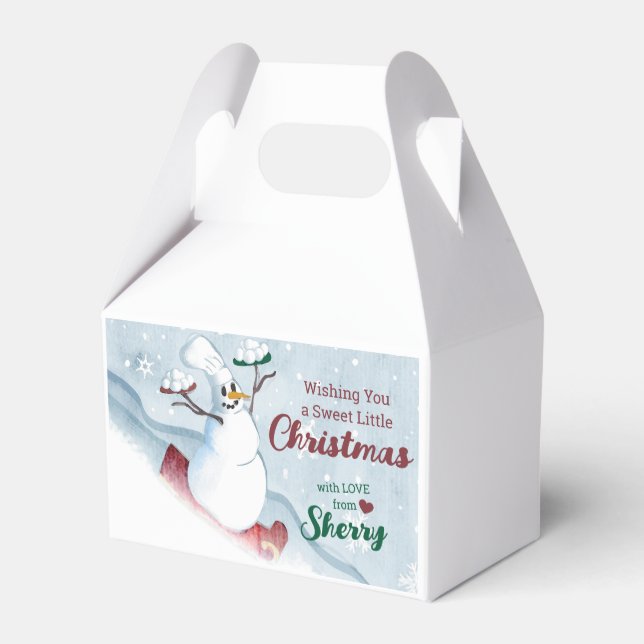 Ballotins Noël boîte de gâterie de biscuits personnalisés (Arrière)