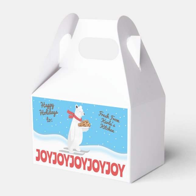 Ballotins Noël boîte de gâterie de biscuits personnalisés (Verso)