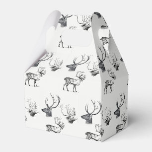 Ballotins Noël hiver Vintage Cerf Tête Antlers Motif