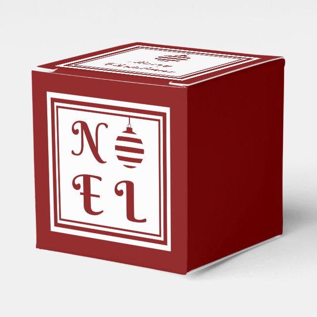Ballotins NOEL Joyeux Noël Rouge & Blanc Personnaliser (Verso)