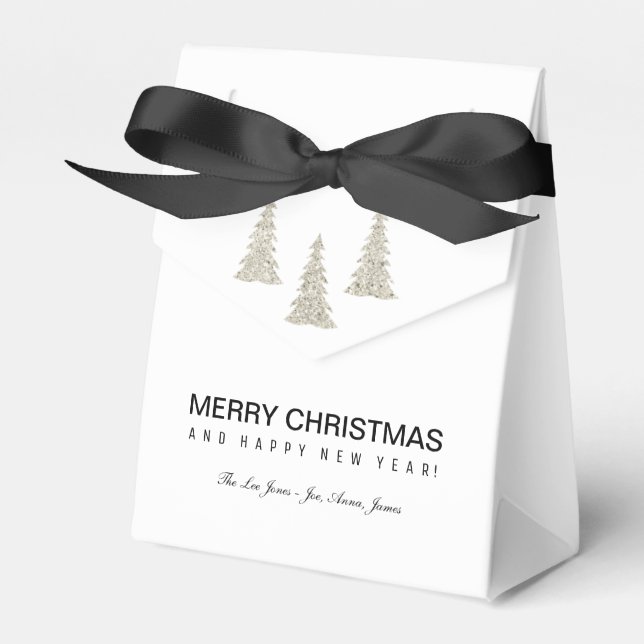 Ballotins Noël Parties scintillant argent (Verso)