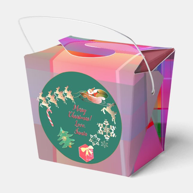 Ballotins Noël Père Noël Reindeer Plaid Ballotin (Arrière)