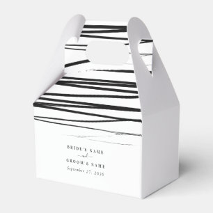 Ballotins Noir blanc moderne Abstrait mariage Faveur