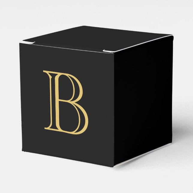Ballotins Noir couleur or Monogramme professionnel Calligrap (Verso)