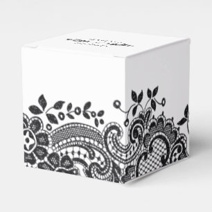 Ballotins Noir et blanc élégant en dentelle vintage faveur d