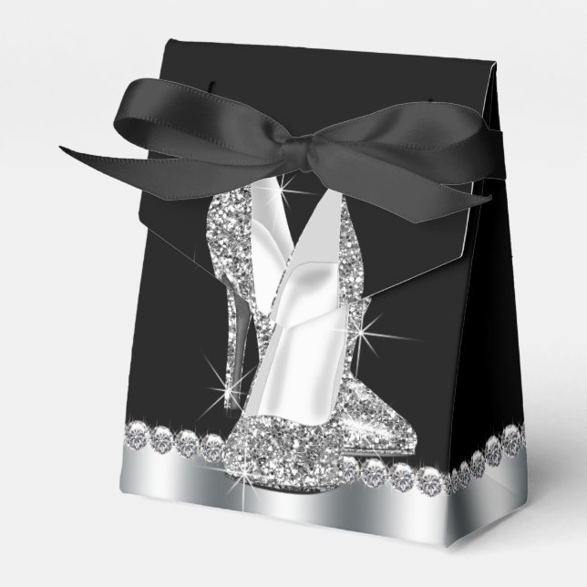 Ballotins Noir haute talon Chaussure fête d'anniversaire (Verso)