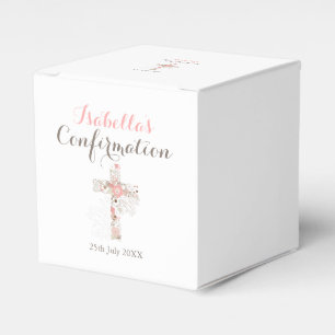 Ballotins Nom croisé simple de confirmation florale blanche